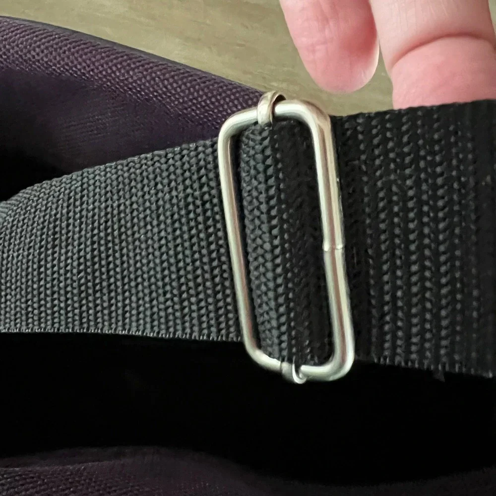 American Tourister Purple Gray Travel Boarding Bag Shoulder Strap Carry On Tote
